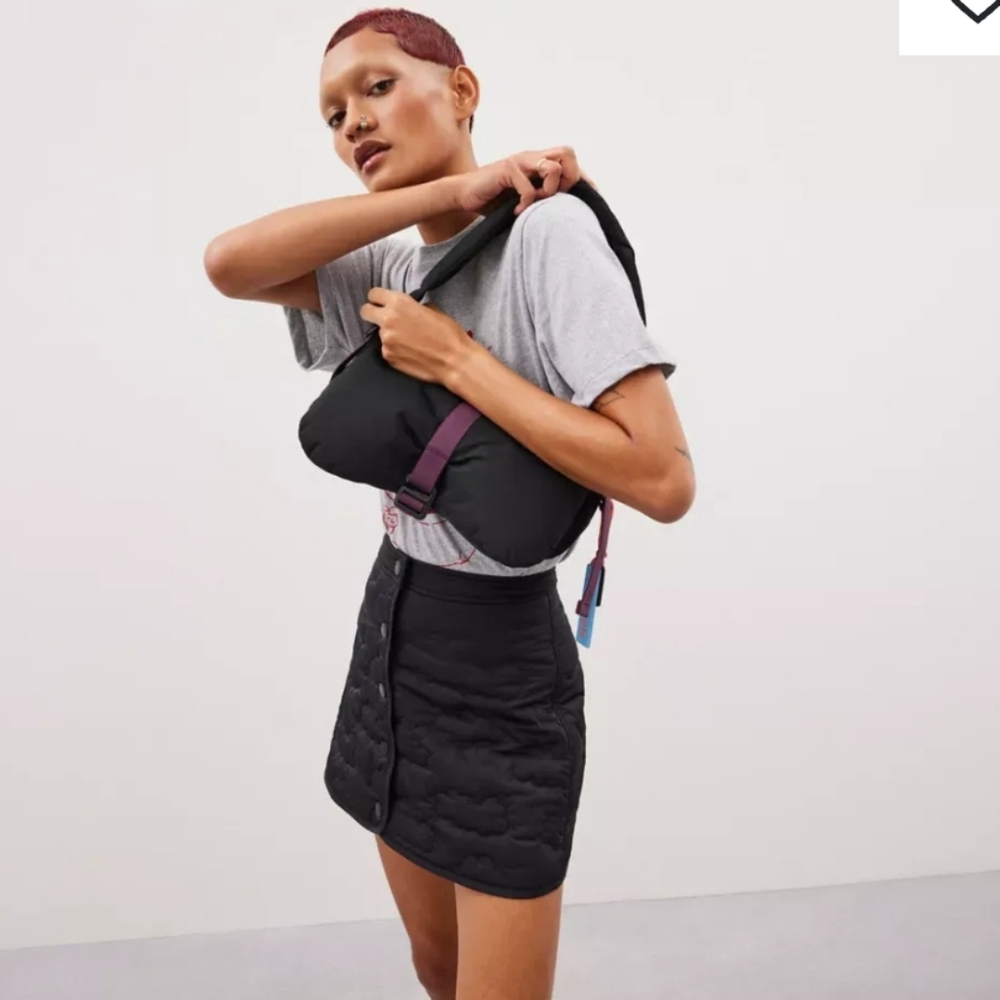 NWT COACHTOPIA LOOP PUFFY WAVY DINK BLACK PURPLE TRIM SHOULDER BAG STYLE CQ859 - Picture 7 of 16